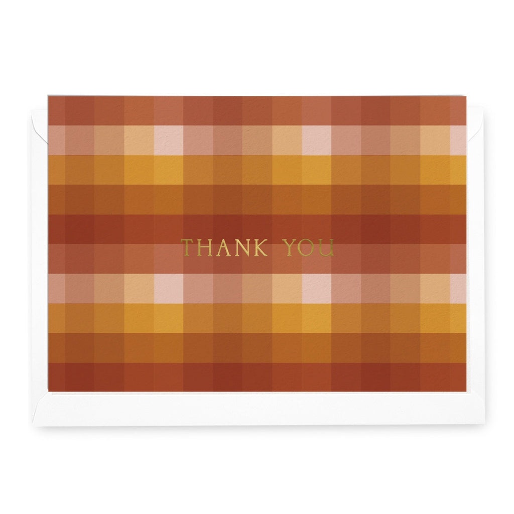 'Thank You' Gingham Sunset Greeting Card - Honest Paper - 30317