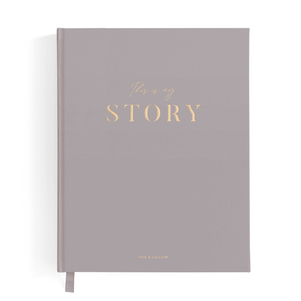 'This Is My Story' Grey Linen Bound Memoir Journal - Honest Paper - 21338