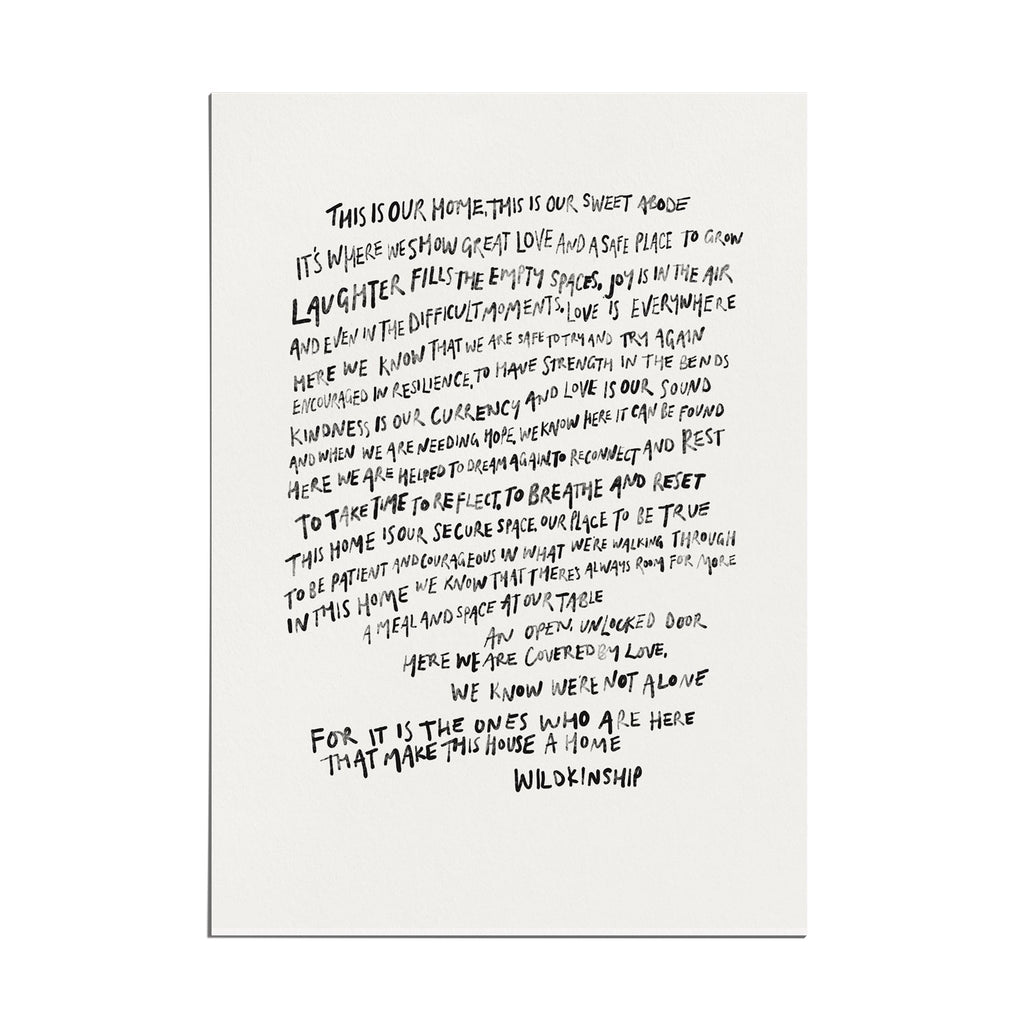 'This Is Our Home' Art Print - Honest Paper - 20288