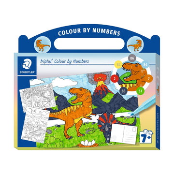 Triplus® Colour by Numbers Kit 'Dinosaurs' - Honest Paper - 2235916