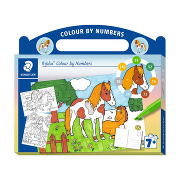 Triplus® Colour by Numbers Kit 'Horses' - Honest Paper - 2235917