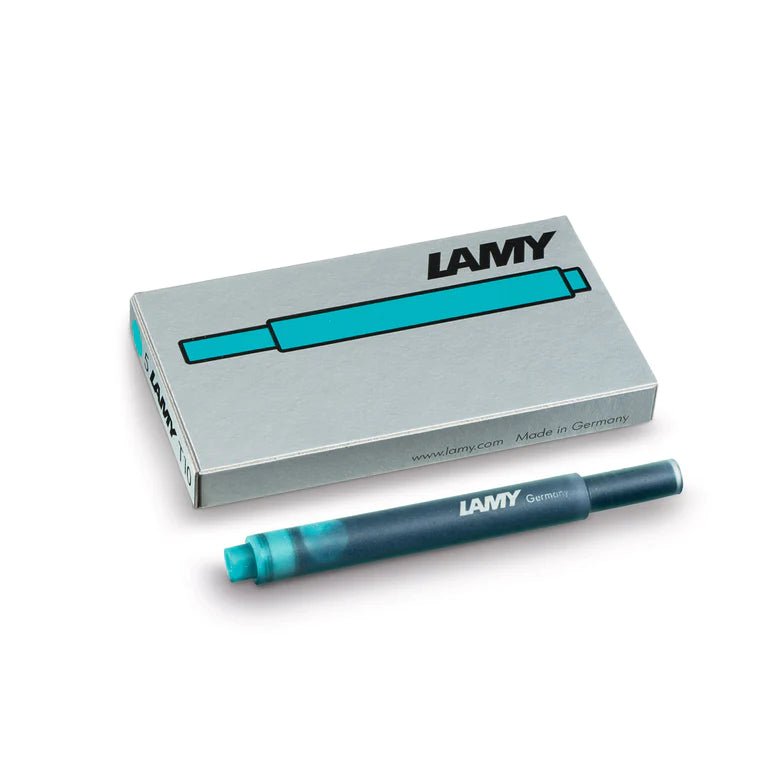 'Turquoise' LAMY T10 Fountain Pen Ink Cartridges (5pk) - Honest Paper - 4014519027416