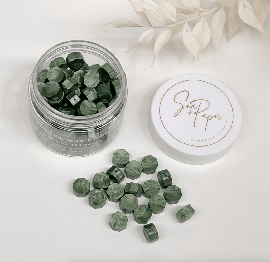 Wax Sealing Beads Dark Green - Honest Paper - 21164