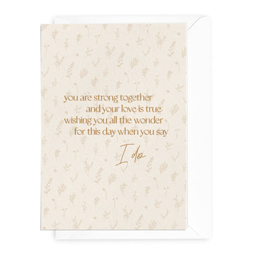 'When You Say I Do' Botanical Greeting Card - Honest Paper - 22982