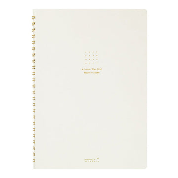 'White' Spiral Bound Dot Grid Notebook - Honest Paper - 4902805153317