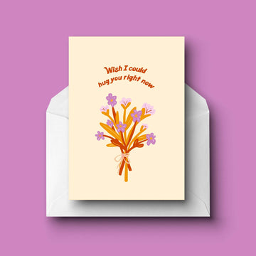 'Wish I Could Hug You Right Now' Greeting Card - Honest Paper - 23479